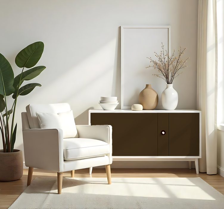 Matte Brown plain sticker - TenStickers