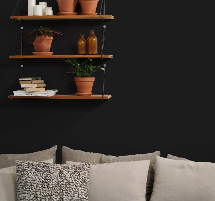 Black plain sheet wall vinyl - TenStickers