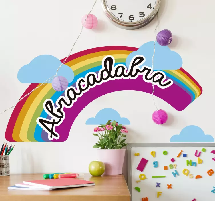 Abracadabra Rainbow Design kid's sticker - TenStickers