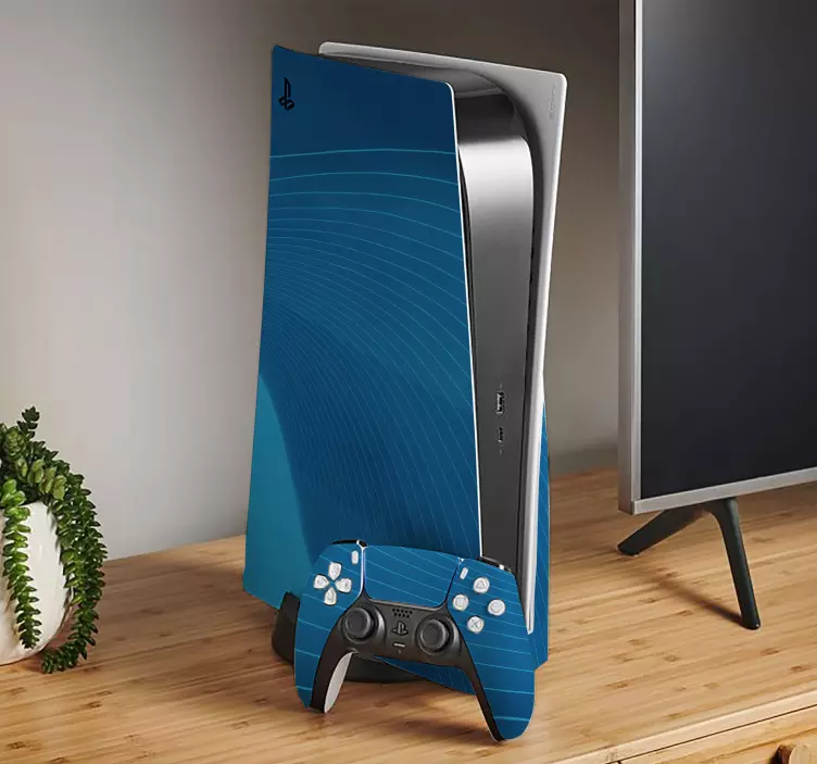 Abstract curves PS5 sticker - TenStickers