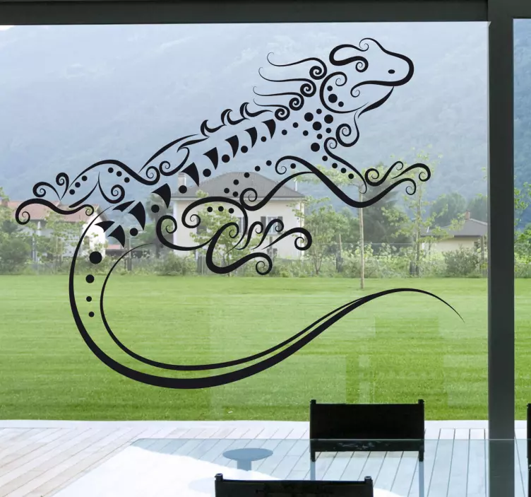 Abstract Gecko Wall Art Sticker - TenStickers