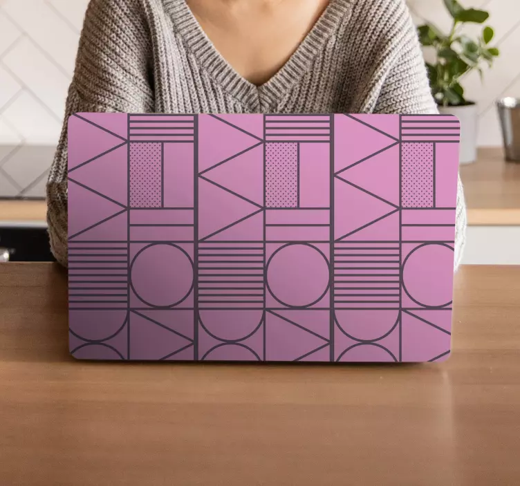 Abstract Geometric Shapes laptop skin - TenStickers
