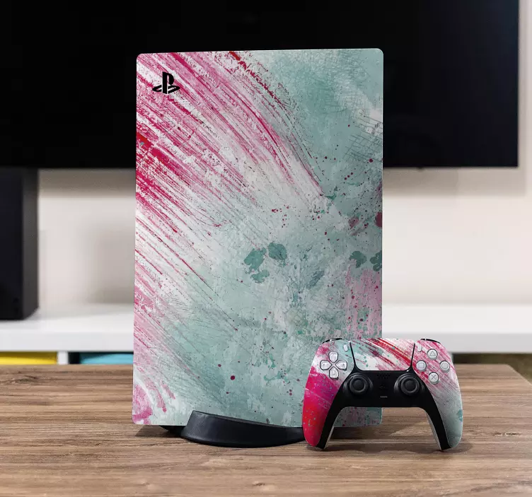 Abstract watercolour pattern PS5 sticker - TenStickers