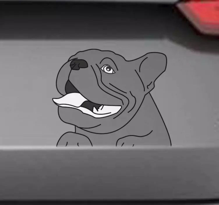 Adorable dog car vinyl sticker - TenStickers