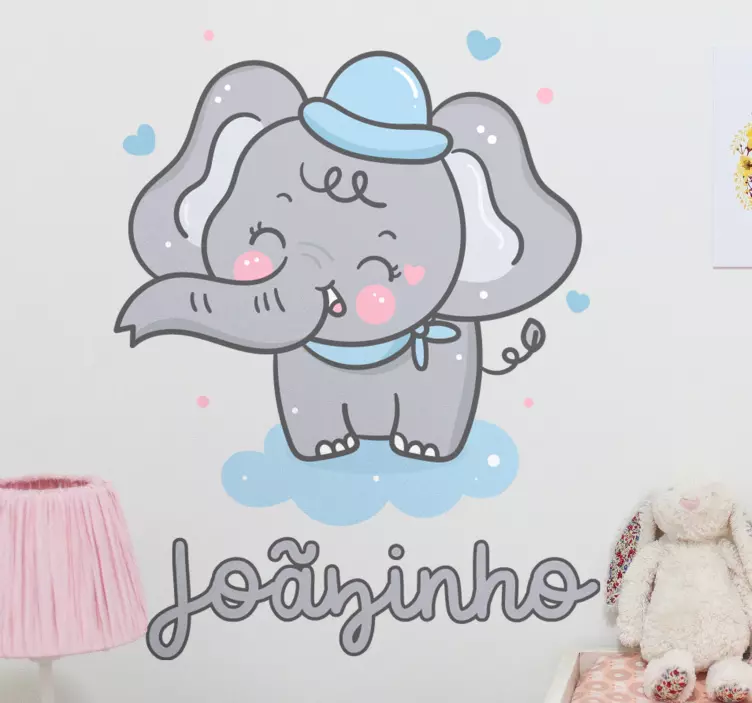 Adorable Elephant Figure kid's sticker - TenStickers