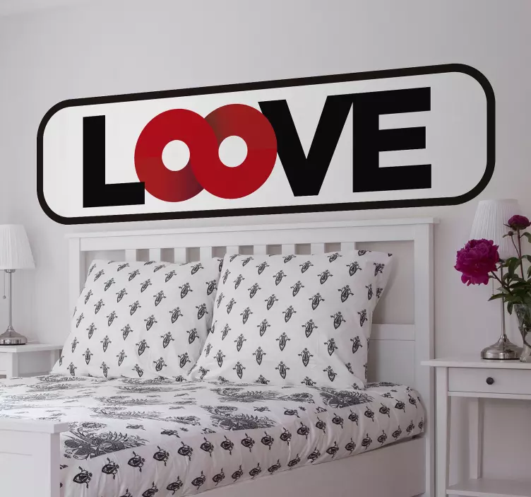 AFFECTION headboard wall sticker - TenStickers