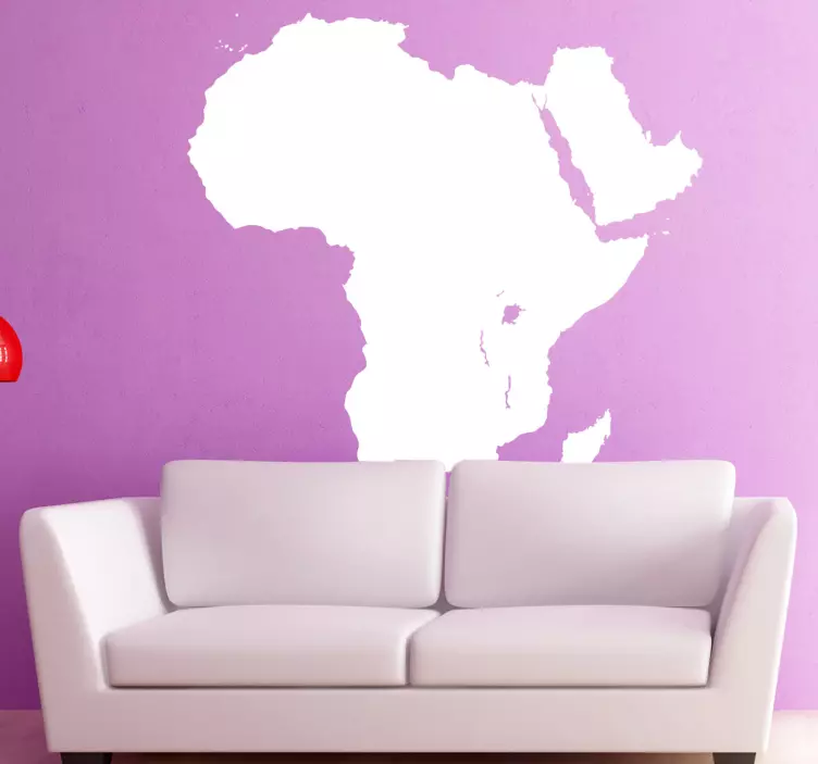 Africa Map Silhouette Wall Sticker - TenStickers