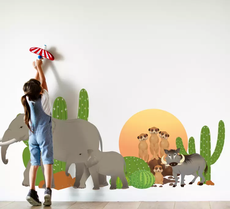 African animals in the wild  wild animal decal - TenStickers