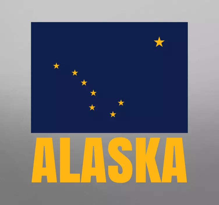 ALASKA STARS AND STRIPES flag decal - TenStickers