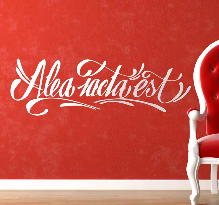 Alea Iacta Est Text Sticker - TenStickers