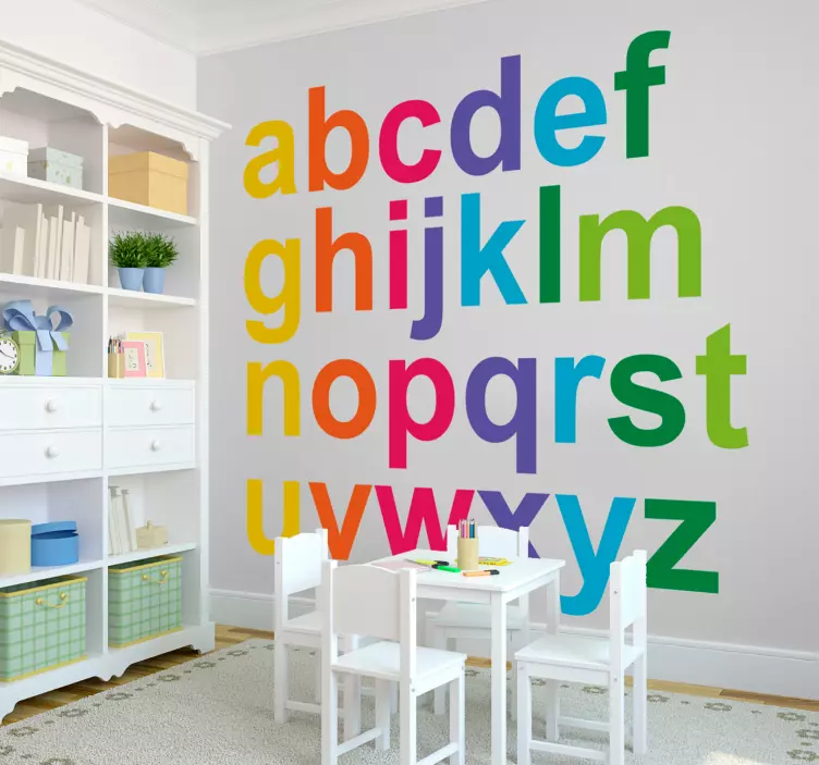 Coloueful abc alphabet wall sticker for kids - TenStickers