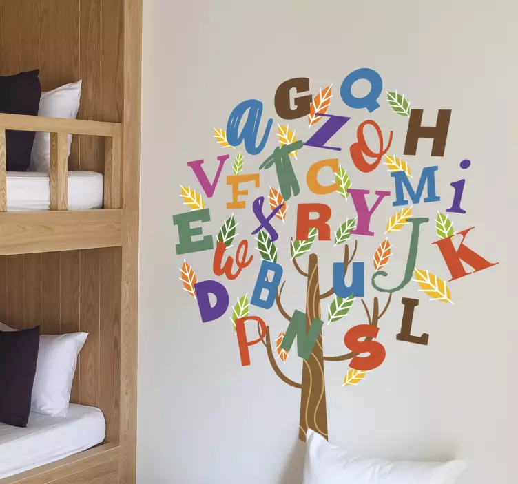Alphabet Tree Wall Sticker - TenStickers