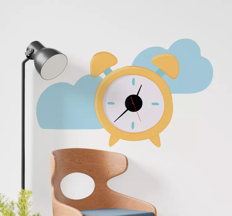 Amazing wake up alarm clock wall clock decal - TenStickers