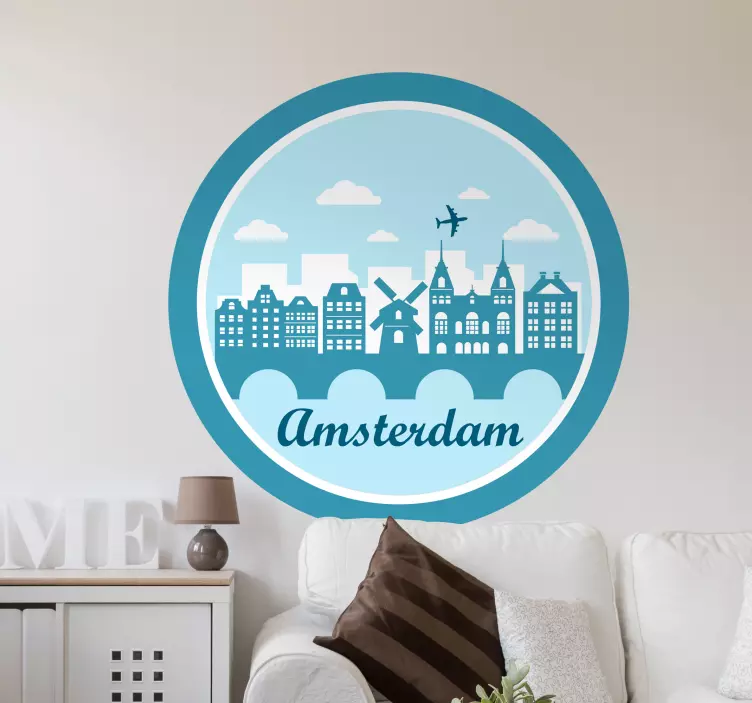 Amsterdam stamp wall sticker - TenStickers
