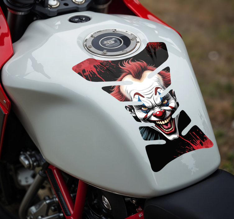 Angry clown motorcycle sticker - TenStickers
