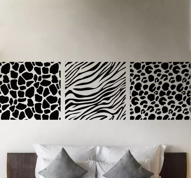 Animal pattern prints living room wall sticker - TenStickers