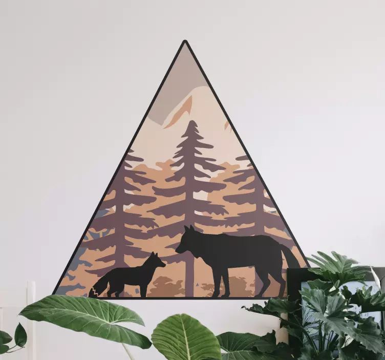 Animal wall decor mountain animal silhouettes - TenStickers