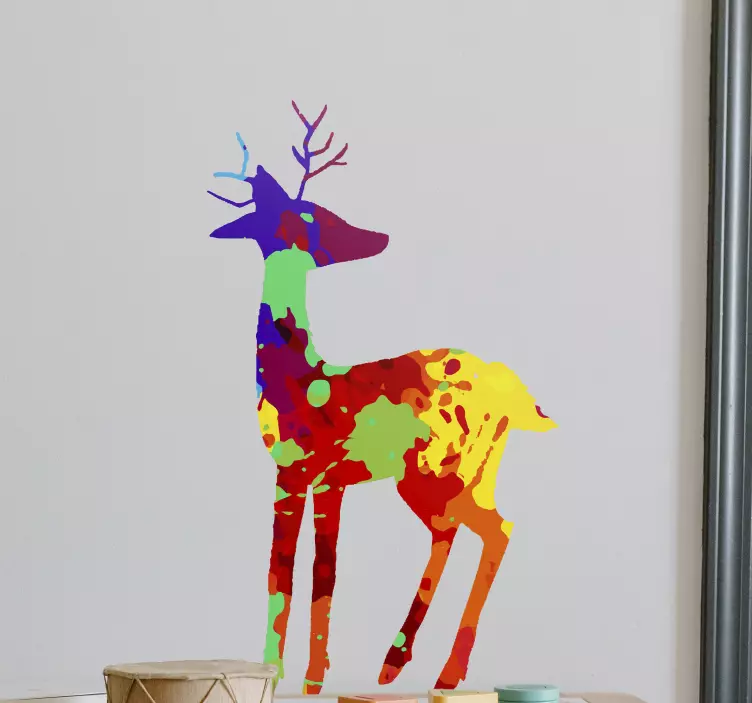 Animal wall sticker colorful animal silhouette - TenStickers
