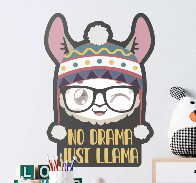 Anime lama illustration sticker - TenStickers