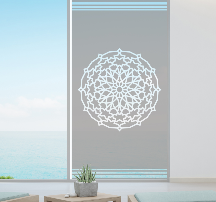 Arabic ornamental decoration glass window sticker - TenStickers