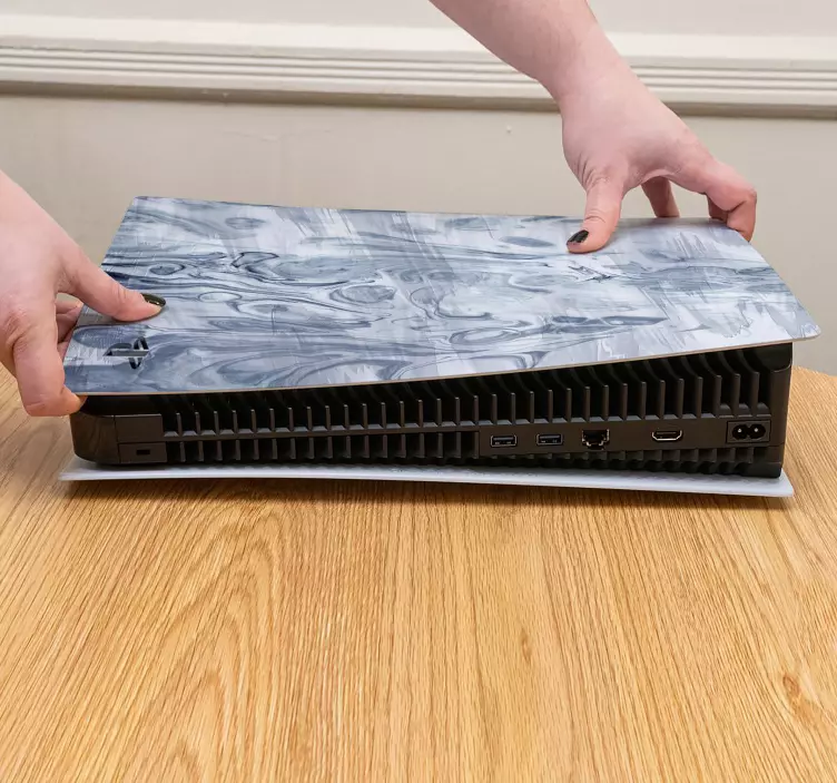 Arctic waves oil paint PS5 sticker - TenStickers