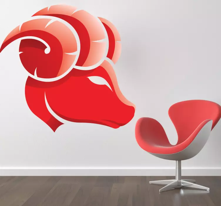 Aries Zodiac Sign Wall Sticker - TenStickers