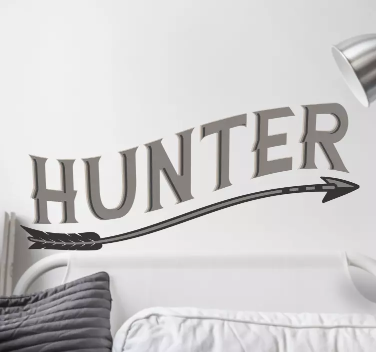 Arrow head Hunter text wall sticker - TenStickers
