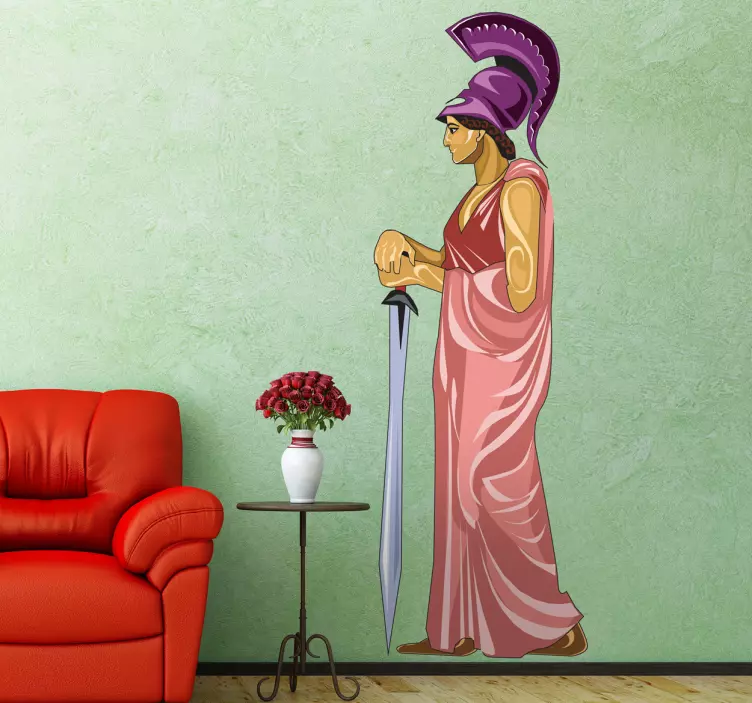 Athena Mythology Decorative Sticker - TenStickers