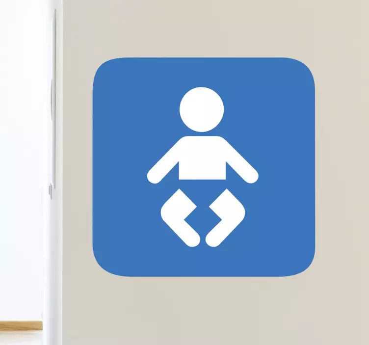 Baby Changing Bathroom Sign - TenStickers