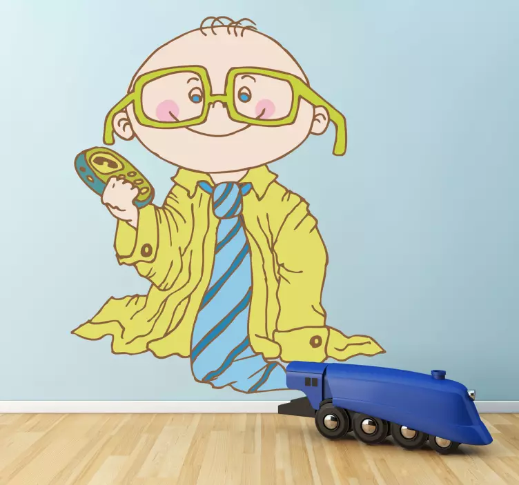 Baby Dressed as Dad Sticker - TenStickers