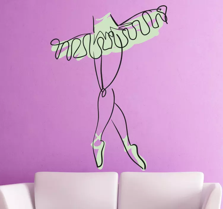 Ballet Dancer Wall Sticker - TenStickers