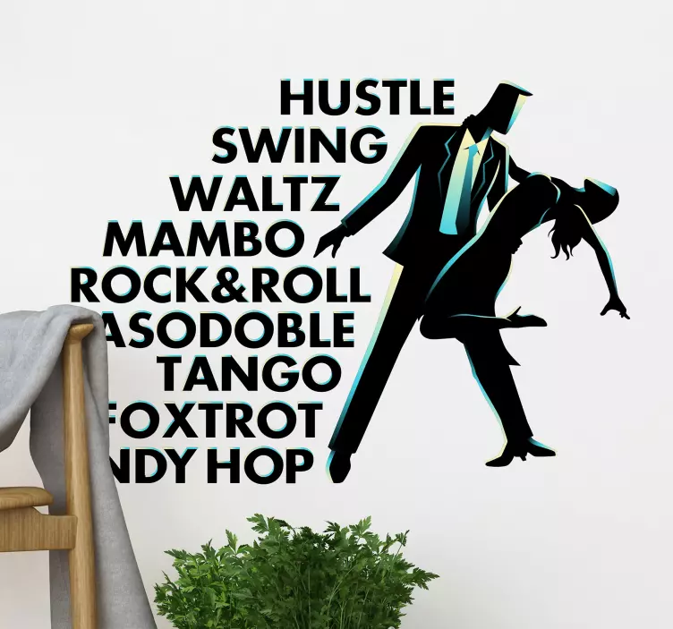 ballroom dancing concepts dance wall sticker - TenStickers