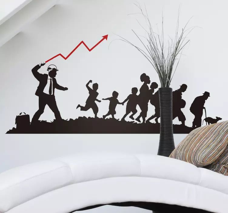 Banksy dictatorship or democracy vinyl wall art - TenStickers