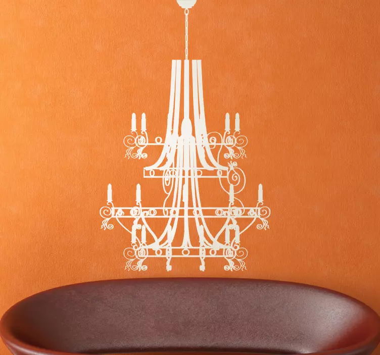 Baroque Chandelier Sticker - TenStickers
