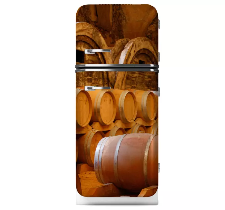 Barrels Fridge Sticker - TenStickers
