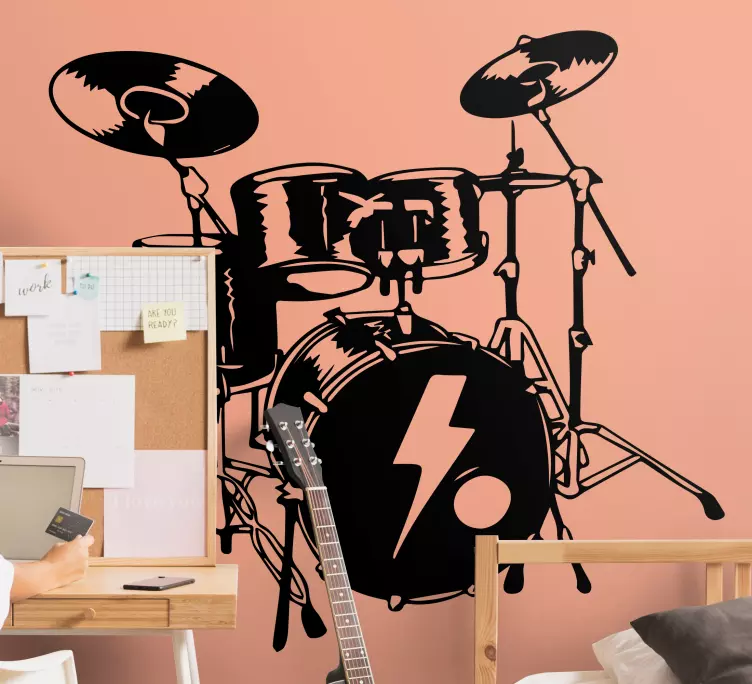 Batterie on a white background wall sticker - TenStickers