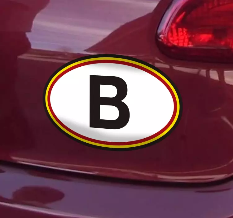 Belgium Car vinyl Sticker - TenStickers