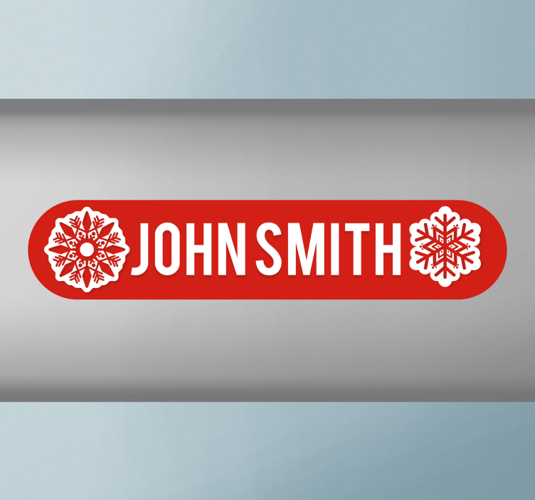 Bike sticker personalized snowflake name - TenStickers