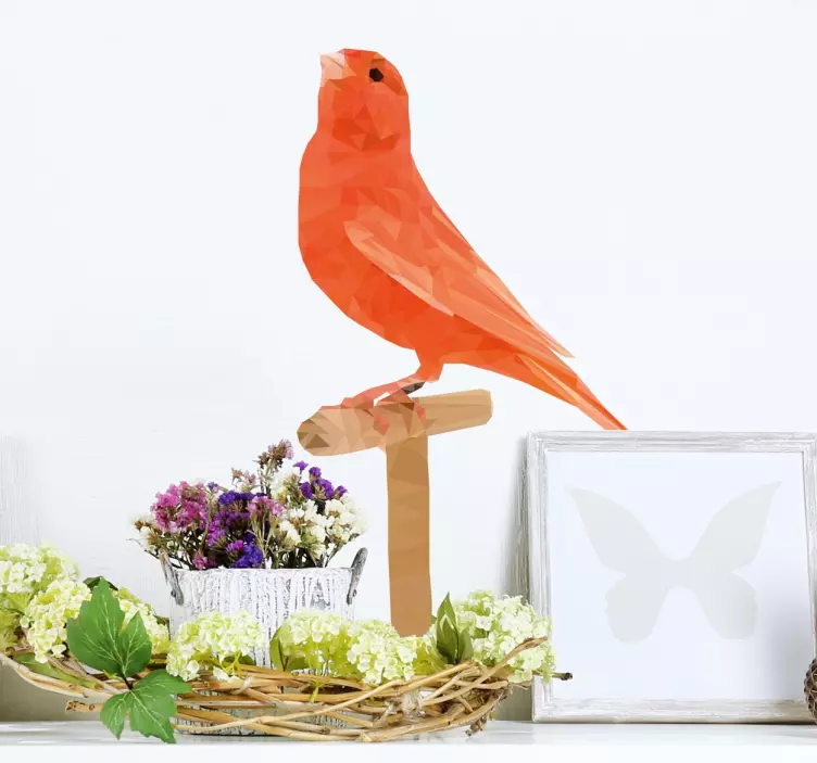 Bird On Perch Sticker - TenStickers