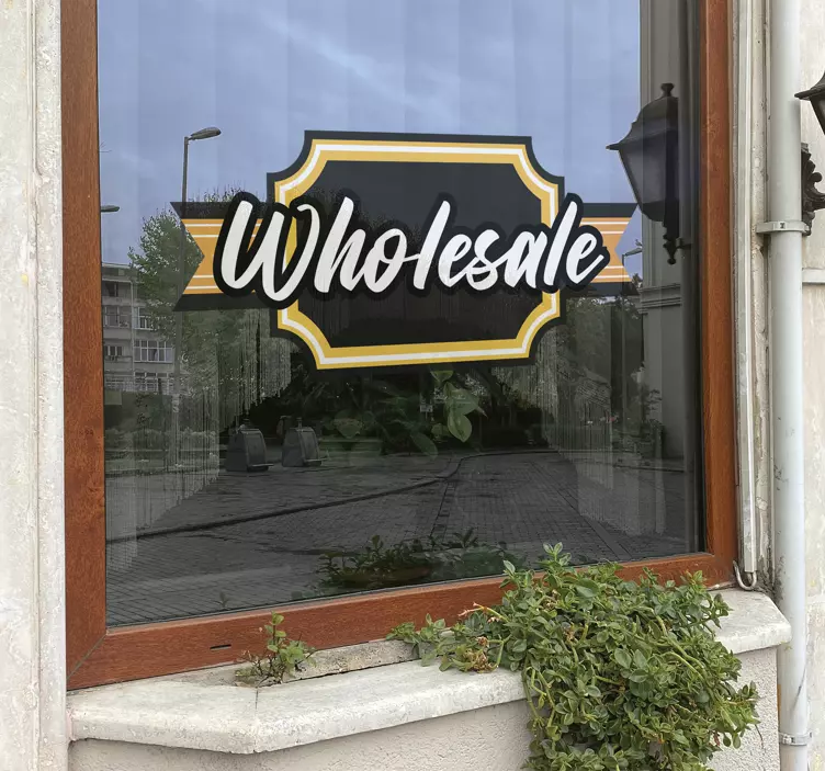 Black and yellow wholesale shop window sticker - TenStickers
