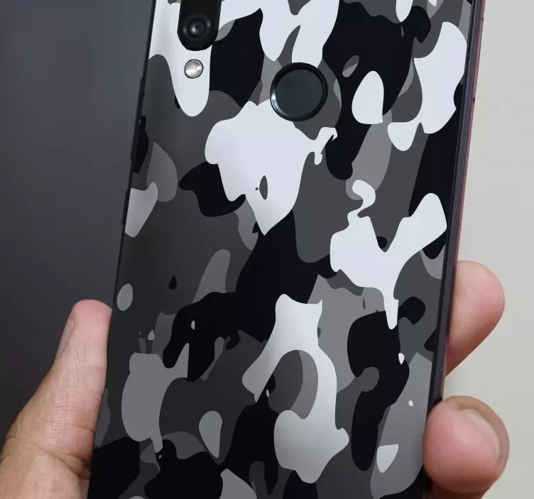 Black camouflage Huawei sticker - TenStickers