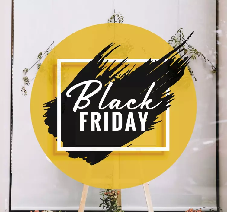 black friday original yellow background sticker - TenStickers