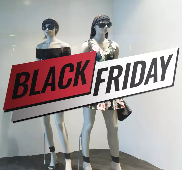 Black Friday window sticker - TenStickers