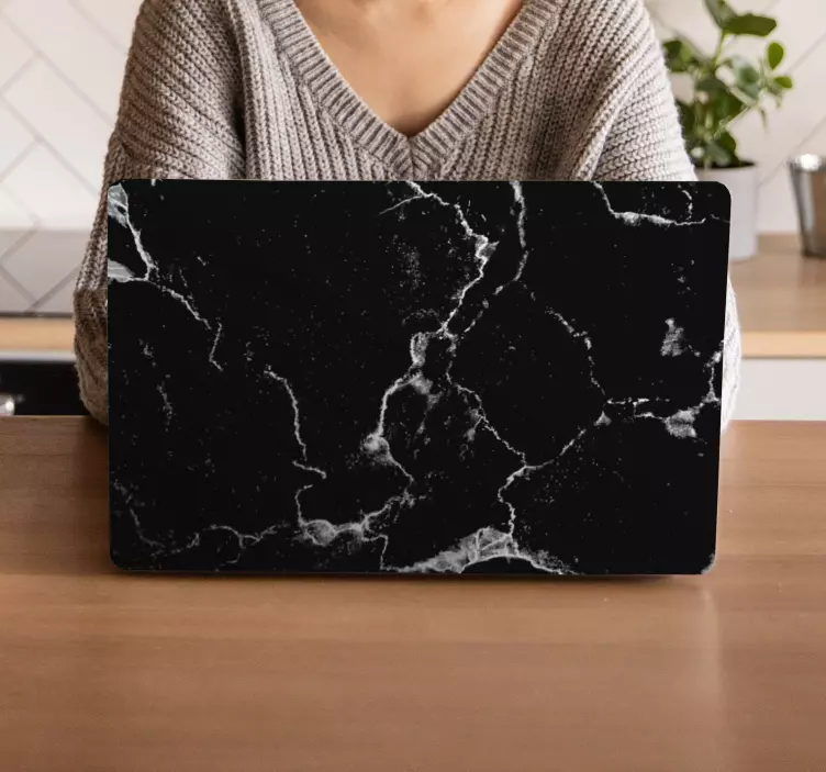 Black Marble Texture laptop skin - TenStickers