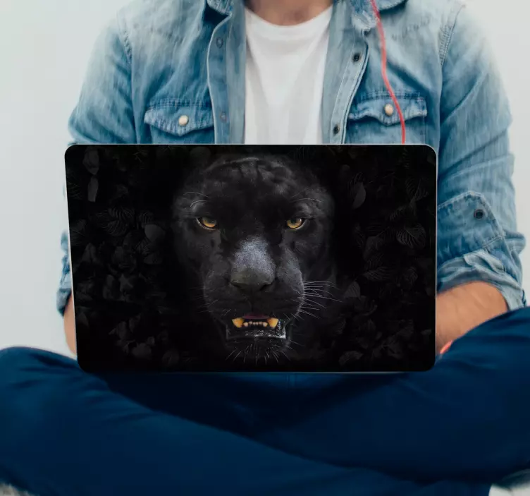 Black Panther Laptop Sticker - TenStickers