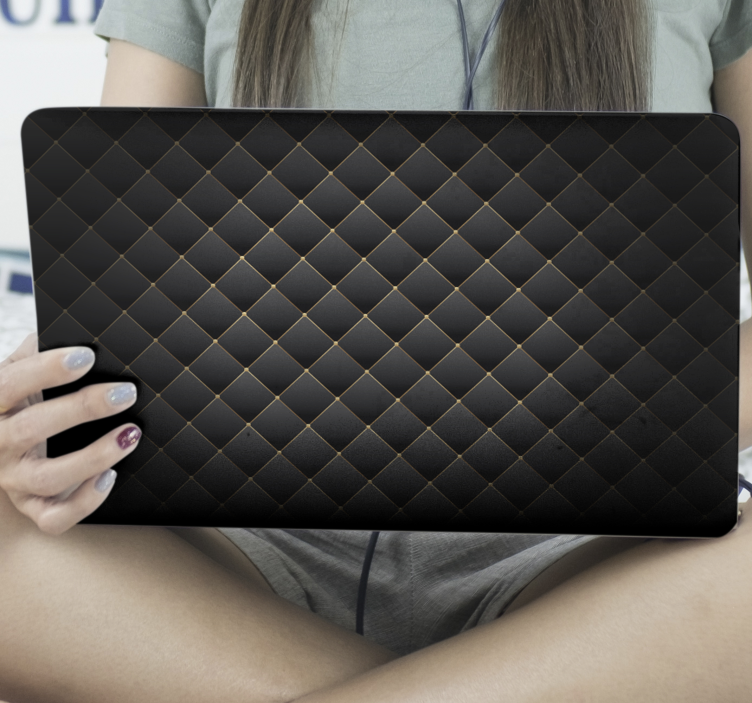 Black texture laptop skins - TenStickers