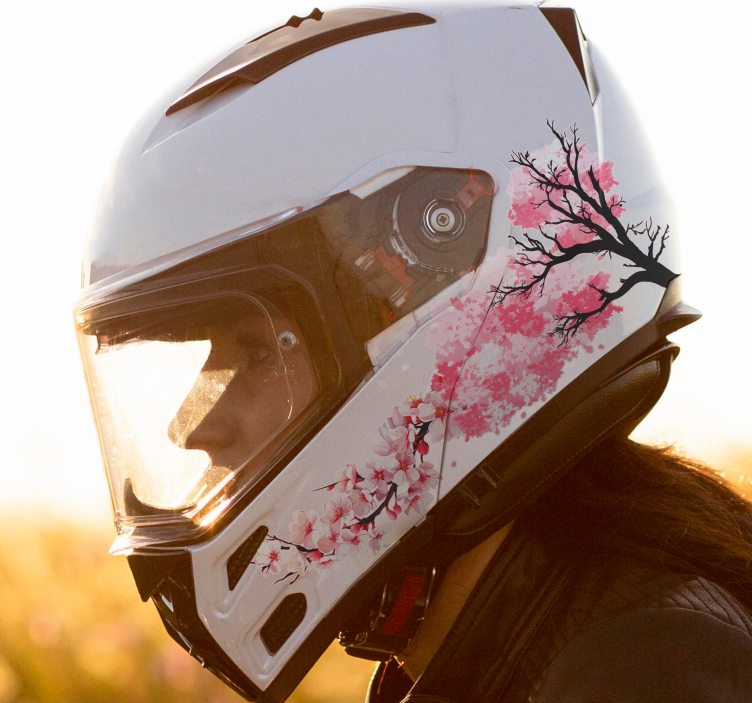 Blooming flowers motorcycle sticker - TenStickers