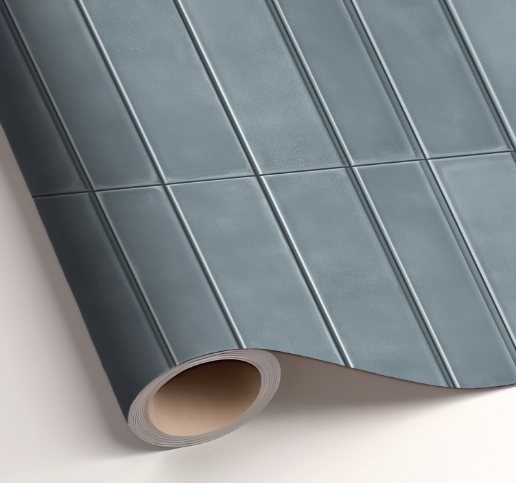 Blue tiles imitation print sticker - TenStickers