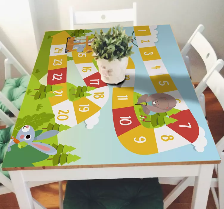 Board game cartoon wildlife furniture decal - TenStickers