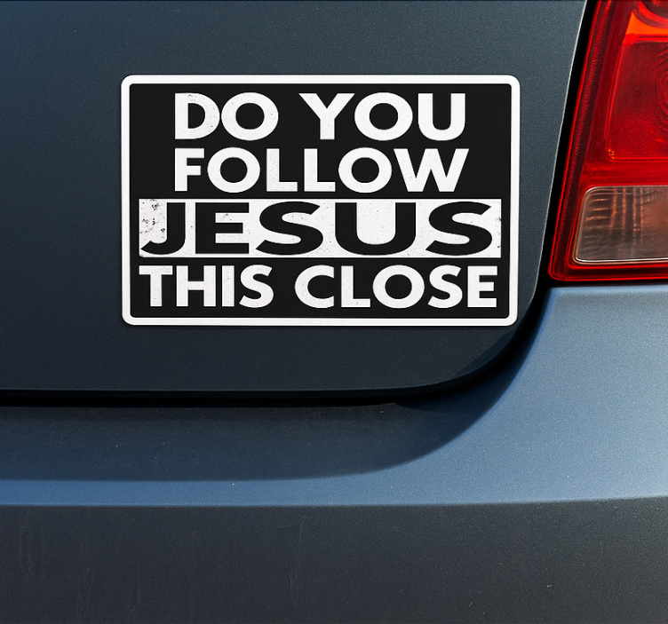 Jesus slogan in bold car sticker - TenStickers